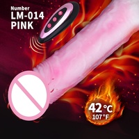 Elektrischer Realistischer Stoß- und Vibrationsdildo mit 9 Vibrationsmodi und Heizfunktion Erwachsenen-Sexspielzeug für Frauen