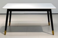 Ensemble de table à manger pliable de luxe, 6 chaises, plateau en marbre, style moderne, bois, appartement, ferme, hôtel, atelier
