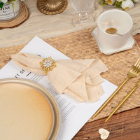 Ensemble de décoration de table de mariage moderne et professionnel, serviettes en toile de coton kaki, chemin de table élégant, décoration rustique bohème pour réception