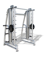 Machine Smith Commerciale avec Barre de 2,2 m, Équipement de Musculation Multifonctionnel pour Squat et Bench Press