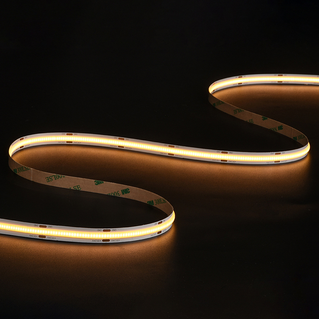 Waterproof-Dense 528LEDs/m 2700K-6500K CRI90+ IP68 24V for Dimmable Customizable COB LED Strip 5-Year Warranty for