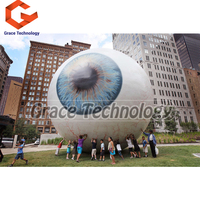 Sculpture géante de globe oculaire, œil de monstre, ballon gonflable en forme de globe oculaire pour la décoration de festival