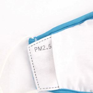 Masque facial en tissu de protection solaire unisexe, noir, en coton, personnalisé, réutilisable, lavable - Product Image 4