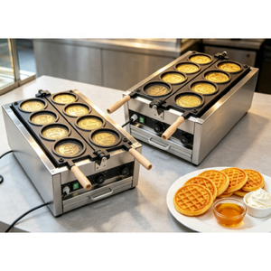 Gaufrier rond écoénergétique pour applications professionnelles, idéal pour des gaufres croustillantes, des biscuits et des snacks au fromage savoureux - Product Image 4