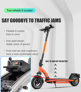 Scooter Ligero con Ruedas de 10 Pulgadas para Adultos, Capacidad de 120 kg, Motor Potente de 500 W, Batería de Litio Extraíble Portátil Delantera, MC-03 Porta - Product Image 2