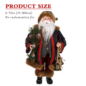 אספקה ישירה מהמפעל של קישוטי חג מולד יוקרתיים של סנטה קלאוס שחור בגובה 1.5 מטר - Product Image 1