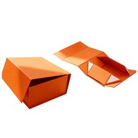 Boîte cadeau pliable personnalisable pour l'e-commerce transfrontalier, boîte de transport, boîte pliable monobloc, logo personnalisé, carton gris