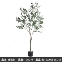 KEWEI Premium büyük 180CM açık yapay Bonsai ağacı 180CM dekoratif zeytin ağacı bitki prim yapay bitkiler yeşillik
