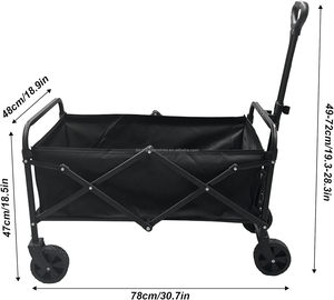 <span class=keywords><strong>Chariot</strong></span> utilitaire pliable robuste <span class=keywords><strong>de</strong></span> 330 lb avec roues, <span class=keywords><strong>chariot</strong></span> portable pour le camping, la plage, les courses et les courses d'épicerie - Product Image 2