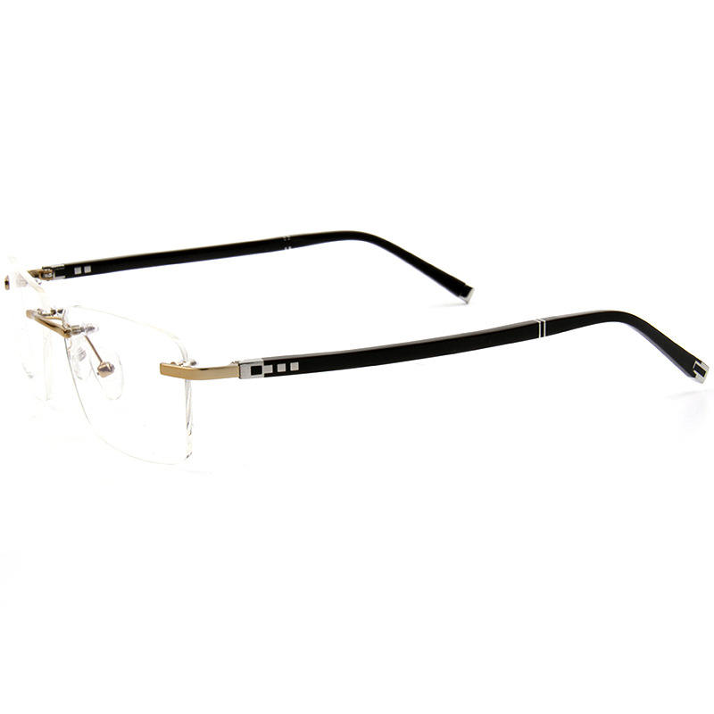 French Designer Titanium Eyewear Clear Lens Optical Frames Rimless