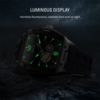 SKROX Relogio Forsining Factory Montre Homme OEM Logo personnalisé Lumineux Montre mécanique automatique à phases lunaires Montre-bracelet homme