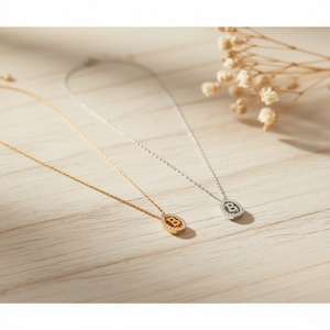 Collana con Ciondolo a Forma di Lettera B con Diamante 10x15cm, Catena in Acciaio Oro e Argento - Product Image 3