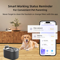 Fontaine à eau pour chat OEM 4L WiFi Tuya App, plateau en acier inoxydable, fontaine à eau automatique à écoulement continu, ultra silencieuse, distributeur d'eau potable pour animaux de compagnie