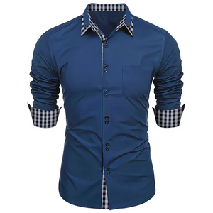 <span class=keywords><strong>Camicia</strong></span> nuova moda abbigliamento <span class=keywords><strong>uomo</strong></span> primavera e autunno moda <span class=keywords><strong>a</strong></span> <span class=keywords><strong>scacchi</strong></span> colore bloccato Business snellente <span class=keywords><strong>camicia</strong></span> Casual - Product Image 4