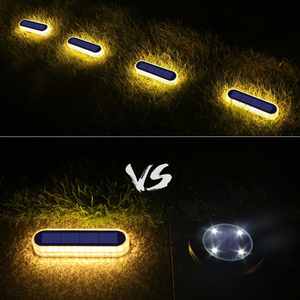 Lot de <span class=keywords><strong>4</strong></span> lampes solaires LED étanches IP68 pour marches, allumage/extinction automatique, pour couloir, allée, porte, <span class=keywords><strong>garage</strong></span> - Product Image 4