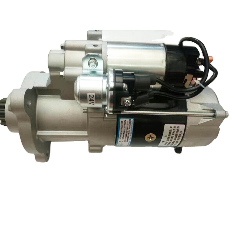 Mesin Suku Cadang Mesin Dongfeng ISLE Diesel Starter 5256984 QDJ2818 24V 7.5 KW Auto Motor Starter