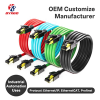 Câble Ethernet industriel Profinet Ethercat Powerlink TCP/IP CAT6A avec gaine PVC/PUR, cuivre pur, RJ45 SFTP tressé pour la communication
