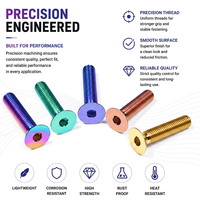 Vis à tête fraisée en titane TA2 de haute qualité, anti-corrosion, pour applications médicales et aérospatiales, option acier au carbone