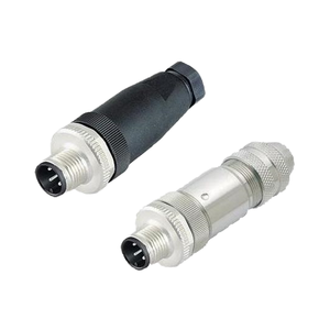 Connecteur industriel étanche OEM M12 à 4 broches mâle-femelle pour panneau, avec contact en cuivre pour câble d'alimentation - Product Image 4