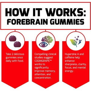 Nootrópico-Suplemento de soporte para el cerebro, para memoria y Focus, gomitas con vitamina Focus, apoyo para recuperación y nitidez - Product Image 4