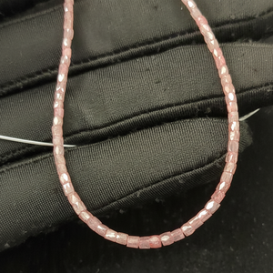 Cuentas de Diamante Rosa 100% Naturales, Cuentas Tubulares Facetadas Brillantes para la Elaboración de Joyas, Regalo Personalizado para Ella, Cuentas de Piedra Rosa - Product Image 1