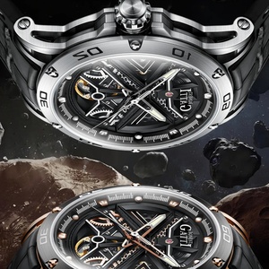 BG4601 Men <b>Automatic</b> Luxury Tourbillon <b>Watch</b> Vintage Mechanical 5ATM <b>Skeleton</b> Sapphire Luminous Leather Strap German Craft - Product Image 3