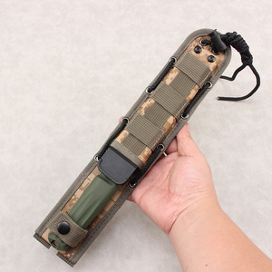 Couteau de survie multifonctionnel en acier inoxydable ER, petit couteau droit pour le camping en plein air, manche en bois personnalisable DIY - Product Image 5