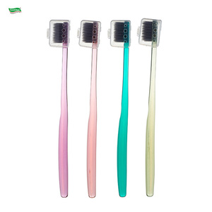 Brosse à <span class=keywords><strong>dents</strong></span> orthodontique pour adultes CoralClean Clear TPE/TEPG, certifiée CE, taille standard, poils en nylon au charbon de bois, pour appareils dentaires et <span class=keywords><strong>dents</strong></span> sensibles - Product Image 2