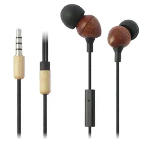 High Quality 3.5mm earphones for Samsung in-ear wired earbuds wooden headphones