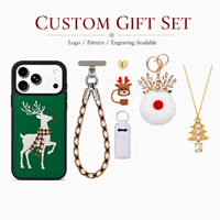 Nouveautés Cadeaux de Noël Accessoires pour téléphones portables en acrylique Porte-clés personnalisé haut de gamme en dessin animé Pendentif de téléphone Étui