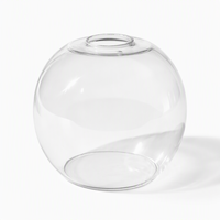 Abat-jour en verre soufflé à la main, globe transparent, couvercle de lampe en verre haute transparence pour lustre suspendu, applique murale, fourniture en gros d'usine