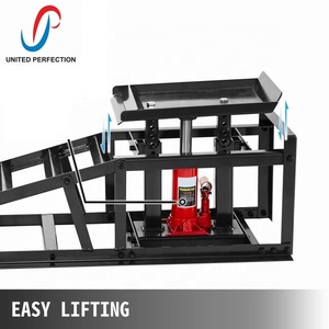wholesale Car Ramp 2 Ton Portable Car Van Mechanic Shop Garage Heavy Duty Wide metal Ramps hydraulic ramps lift auto