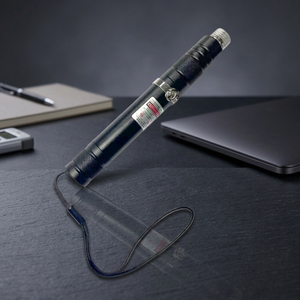 Puntero Láser Azul de Alta Potencia de Lujo de 450nm, Linterna Táctica con Enfoque Ajustable, Cuerpo de Aleación de Aluminio Negro, 5 Rayos Estrellados Nocturnos - Product Image 3