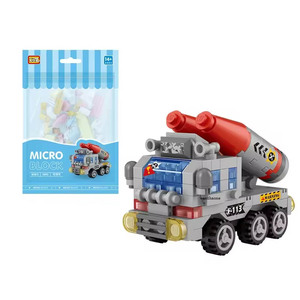 Ensemble de blocs de construction miniatures Loz, camion de pompiers, char, avion pour enfants, assemblage facile, cadeau - Product Image 1