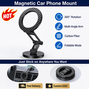 Soporte Magnético para Teléfono de Coche con Logotipo Personalizado OEM, Totalmente Metálico, 3 Ejes, 360° °   Rotación, Empaque Personalizado de Marca Privada para su Marca - Product Image 1