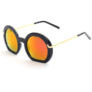 Round <b>Frame</b> Sunglasses Metal <b>Frame</b> <b>Black</b> UV400 Protection Unisex Style Glasses - Product Image 4