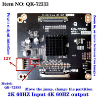 Carte adaptateur de convertisseur LVDS QK-72333 Kits et pièces de convertisseur CKD de réparation de TV 2K à 4K