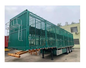 Remorques de transport de bétail, de moutons et d'animaux d'élevage, remorques à 2 ou 3 essieux, camion à clôture, semi-remorque - Product Image 1