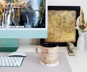 Tasse à café en céramique et porcelaine avec carte du Comté des Hobbits, grande capacité, pour expresso, <span class=keywords><strong>thé</strong></span>, chocolat, compatible lave-vaisselle et micro-ondes, sans plomb ni cadmium - Product Image 6