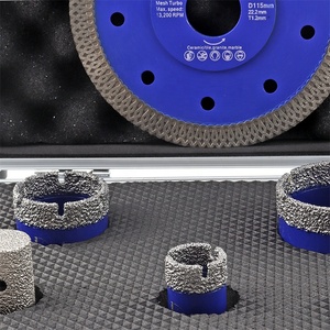 1 Bộ/6 cái Mũi khoan lõi kim cương M14 20 + 25 + 35 + 50mm kèm hộp + mũi phay ngón tay 20mm + lưỡi cưa 115mm - Product Image 6