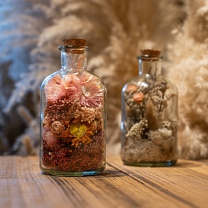 Décoration de table de mariage à la maison cadeaux d'anniversaire fleurs sauvages séchées terrarium fleurs conservées dans des bocaux en bouteille - Product Image 6