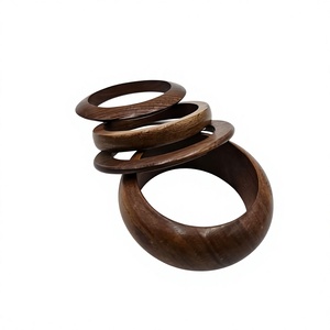 Bracelet géométrique en bois et résine incrusté, fantaisie, de qualité supérieure, unique, vintage, élégant, unisexe, mignon, tendance, pour anniversaire, femme - Product Image 3