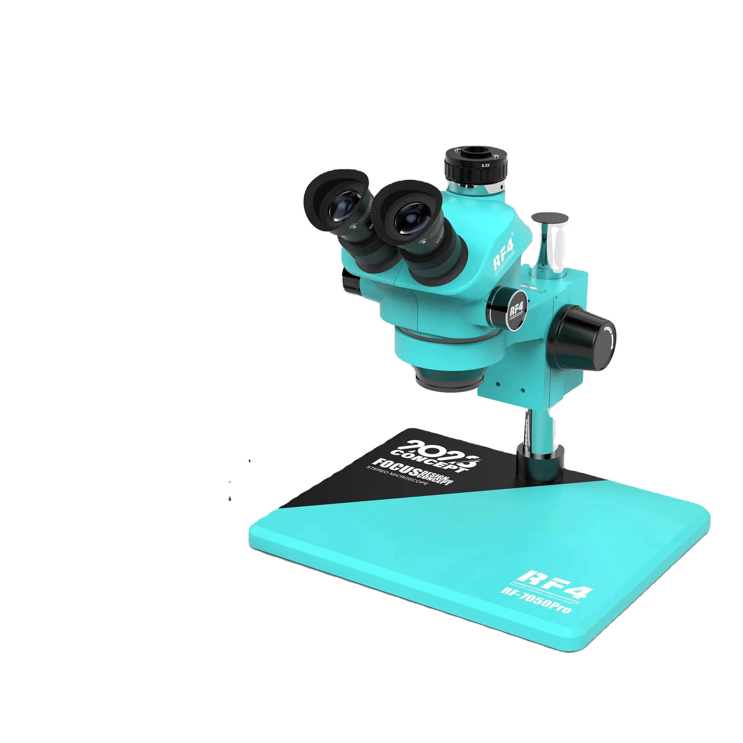 REFOX-Microscopio estéreo trinocular para reparación de móviles, zoom de aumento de 7-50X, 2K, CCD, 2 unidades