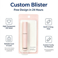 Maßgefertigte 1mm Dicke Recycelbare PET-Blisterverpackung Transparente Clamshell-Box für Kosmetik Leere Lidschatten-Palette Gepresstes Puder