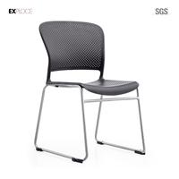 Chaise d'entraînement fixe en plastique, siège économique, table et chaise avec coussin