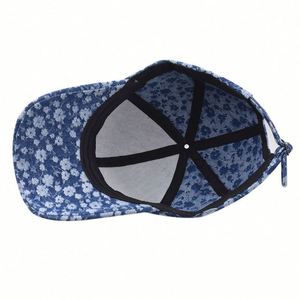 High Quality Thickened Denim Flower Women's Baseball <b>Cap</b> Sporty Formal Style Common Fabric Metal Buckle Back Closure <b>Scrub</b> <b>Cap</b> - Product Image 6