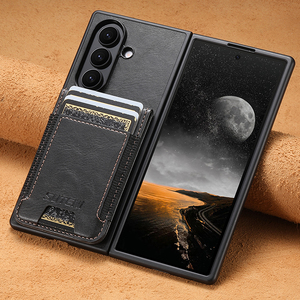 Étui de téléphone SUTENI pour Samsung Z Fold 8 Ultra avec porte-cartes, bande élastique, texture lisse, support en similicuir de luxe, compatible Galaxy Z Fold 7 6 - Product Image 2