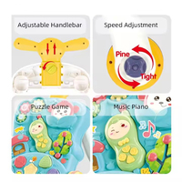 Marche-bébé multifonctionnel avec éducation précoce et entraînement musical, forme géométrique en plastique pour enfants de 4 à 6 ans