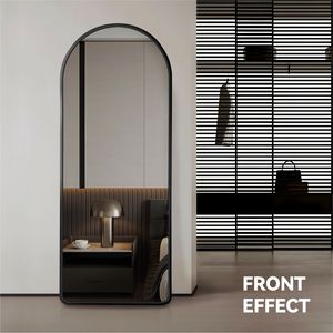 <span class=keywords><strong>Miroir</strong></span> de luxe sur pied en verre design moderne style arqué esthétique pour la décoration de la chambre vente en gros usine directe - Product Image 2