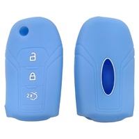 Coque de clé télécommande 3 boutons en silicone moulé avec précision, multicolore, résistante aux rayures, pour Ford Focus Everest Escort